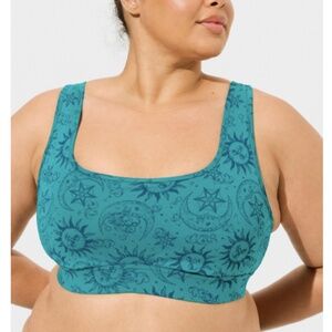 Torrid - Unlined Cotton Celestial Moon Star Sun Smooth Square Neck Bralette - 2X